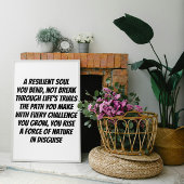 Poster Mini poème inspiré de l'âme résiliente
