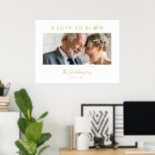 Poster Mini-romantique Mariage photo Anniversaire or (Bureau à domicile)