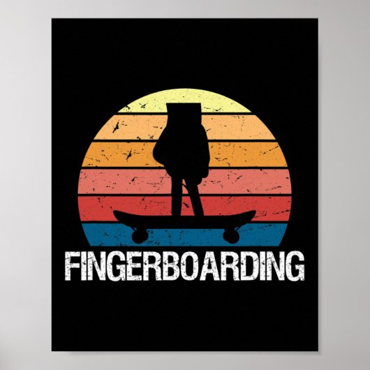 Poster Mini skateboard doigt fingerboard  (Devant)
