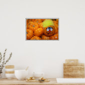 Poster Mini visage Citrouille (Cuisine)