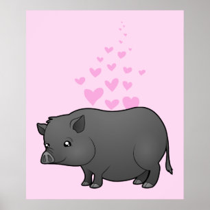 Poster Miniature Cochon Love