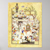 Poster Miniature persane : Aziz & Zulaykha en Egypte (Devant)