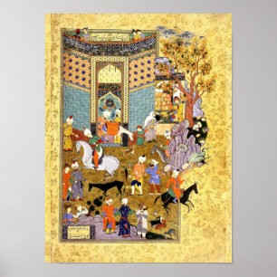 Poster Miniature persane : Ne vendez pas mon âne