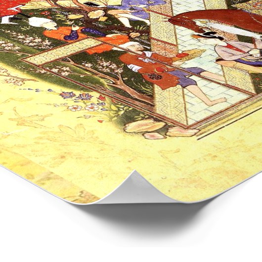 Poster Miniature persane : Un Père Conseille Son Fils (Coin)