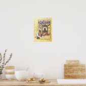 Poster Miniature persane : Une vision des anges (Cuisine)