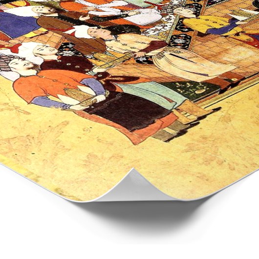 Poster Miniature persane : Yusuf et le Mariage de Zulaykh (Coin)