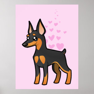 Poster Miniature Pinscher / Manchester Terrier Love