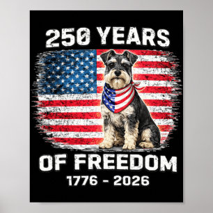 Poster Miniature Schnauzer 250 Ans Anniversaire Amérique 