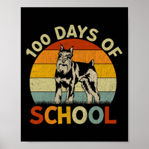 Poster Miniature Schnauzer Chien Retro Garçons Filles 100