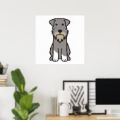 Poster Miniature Schnauzer Dog Cartoon (Bureau à domicile)