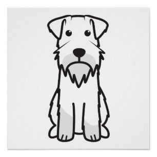 Poster Miniature Schnauzer Dog Cartoon