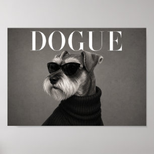 Poster Miniature Schnauzer Éditorial de mode Art Chien Pr