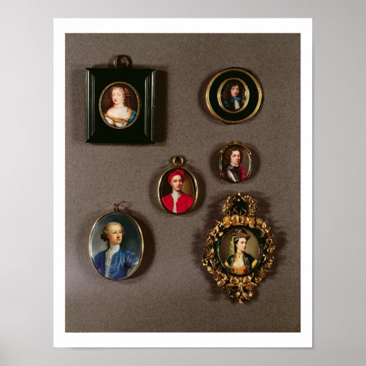 Poster Miniatures de LtoR, TtoB : Frances Teresa Stuart, (Devant)
