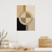 Poster Minimal Art Deco Geometric Circle – Luxury Neutral (Cuisine)