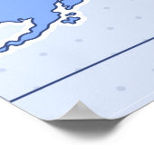 Poster Minimal Blue United States Map Illustration (Coin)