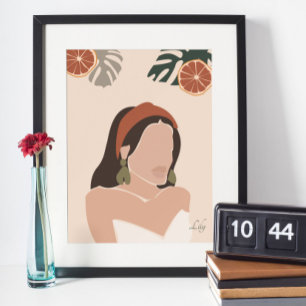 Poster minimal Boho Chic Art Girl