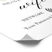 Poster minimal Boho Floral Mariage Wifi (Coin)