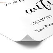 Poster minimal Boho Floral Mariage Wifi (Coin)