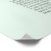 Poster Minimal. Carte de siège Mariage simple Eucalyptus (Coin)