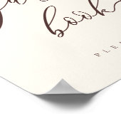 Poster Minimal Chocolate Brown Celebration Guest (Coin)