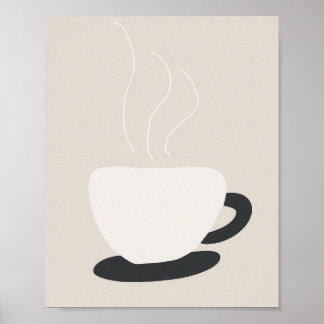 Poster Minimal Coffee Cup – Modern Neutral Wall Art