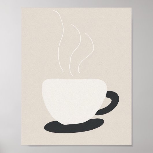 Poster Minimal Coffee Cup – Modern Neutral Wall Art (Devant)
