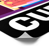 Poster Minimal Cuba Island Voyage Vintage Rétro (Coin)