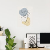 Poster minimal d'anatomie cardiaque abstraite (Bureau à domicile)