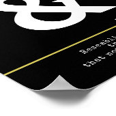 Poster minimal de typographie blanche d'Ampersand (Coin)