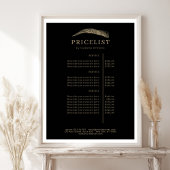 Poster Minimal Elegant Eyebrow Salon Pricelist