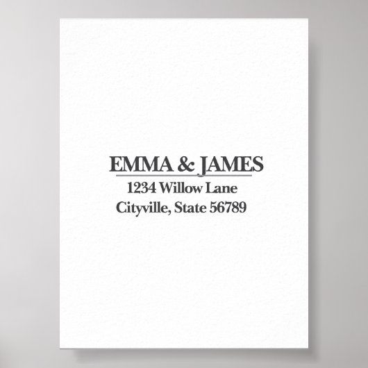 Poster Minimal Elegant Wedding Welcome Sign – Ivory Marbl (Devant)