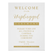 Poster Minimal Fake Golden Effect Simple Unplugged Script (Devant)