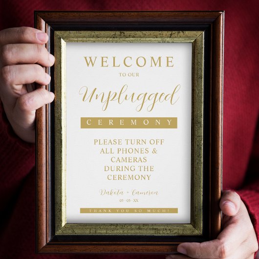 Poster Minimal Fake Golden Effect Simple Unplugged Script