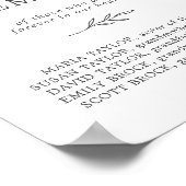 Poster Minimal Feuille | Gris En Mémoire Sign (Coin)