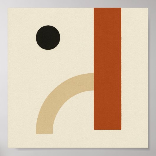 Poster Minimal Geometric Abstract Modern Art Print (Devant)
