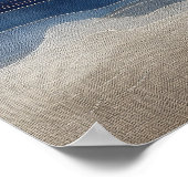 Poster Minimal Indigo Abstract Landscape Art (Coin)