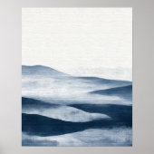 Poster Minimal Indigo Layered Landscape Art (Devant)