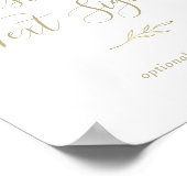 Poster Minimal Leaf | Gold Custom Text Sign (Coin)