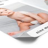 Poster Minimal moderne | 1ère année 12 Mois du collage ph (Coin)