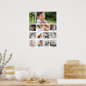 Poster Minimal moderne | 1ère année 12 Mois du collage ph (Cuisine)