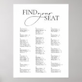 Poster Minimal moderne Alphabétique Trouvez votre Mariage (Devant)