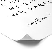 Poster Minimal moderne | Bienvenue du Mariage Monogramme (Coin)