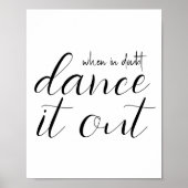 Poster Minimal Moderne Quand En Doute Danse Il Extrait Ci (Devant)