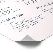 Poster Minimal moderne | Signature Mariée & Salle Boisson (Coin)