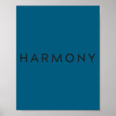 Poster Minimal Motivational Quote Harmony Insration  (Devant)