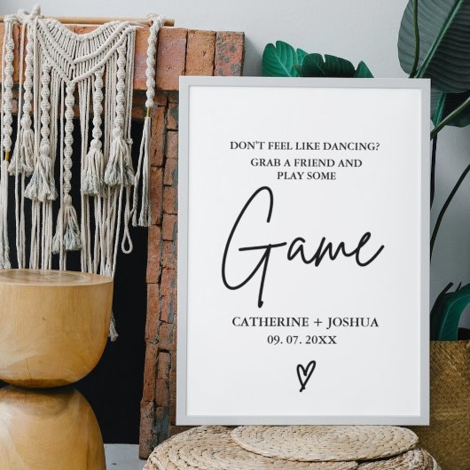 Poster Minimal Ne pas avoir envie de danser jouer un sign