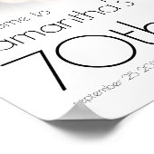 Poster Minimal Photo Overlay Welcome 70th Birthday Party (Coin)