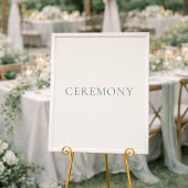 Poster Minimal Sage Green Ceremony Wedding Sign