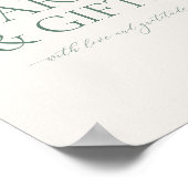 Poster Minimal Sage Green Wedding Cards & Gifts Sign (Coin)