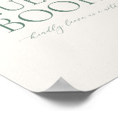 Poster Minimal Sage Green Wedding Guest Book Sign (Coin)